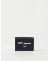 Dolce & Gabbana - Portacarte di credito in pelle con logo - Lyst