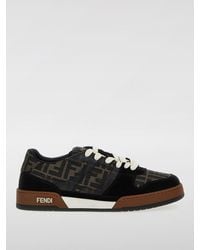 Fendi - Monogram Low-Top Logo Print Sneakers - Lyst