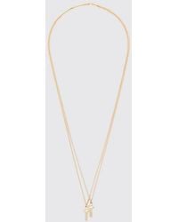 DSquared² - Jesus Brass Necklace - Lyst