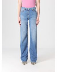 Elisabetta Franchi - Straight Cotton Denim Jeans - Lyst