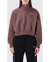 Nike - Cotton Blend Sweatshirt With Half Zip - Lyst