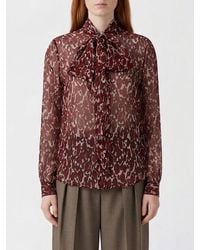 Saint Laurent - Silk Shirt With Floral Print - Lyst