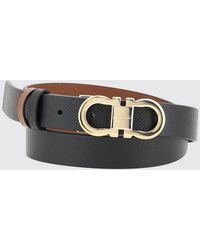 Ferragamo - Gancini Calfskin Leather Belt - Lyst
