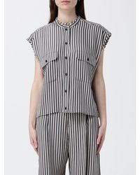 Tela - Striped Cotton Sleeveless Shirt - Lyst