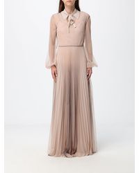 Fabiana Filippi - Pleated Tulle Long Chemisier Dress With Detachable Collar - Lyst