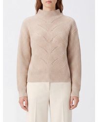 Herno - Jersey De Cuello Alto De Pura Lana Con Hombros Caídos Y Cuello Embudo - Lyst