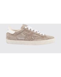 Premiata - Stevend Leather And Glitter Sneakers - Lyst