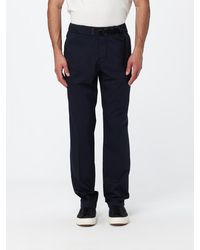 Peuterey - Stretch Cotton Trousers With Drawstring Waist And Straight Leg - Lyst