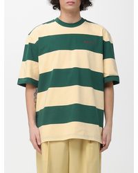 Marni - Striped Cotton Crew Neck T-Shirt - Lyst