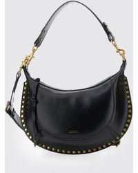 Isabel Marant - Naoko Calfskin Leather Hobo Bag With Studs - Lyst