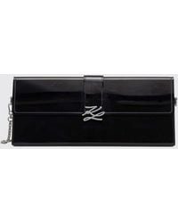 KARL LAGERFELD - K/Soirée Acrylic Clutch With Monogram And Chain Handle - Lyst