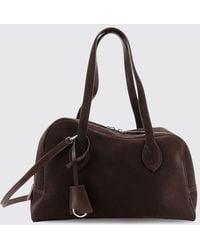 Atp Atelier - Noale Asymmetrical Suede Shoulder Bag - Lyst