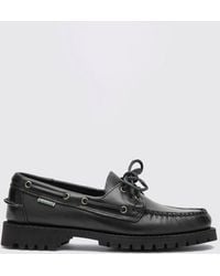 Sebago - Smooth Leather Boat Shoes With Side Lacing And Rubber Sole - Lyst
