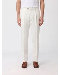Brunello Cucinelli - Linen Tailored Trousers - Lyst