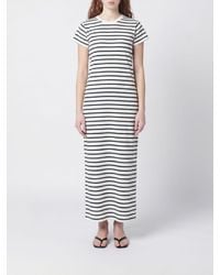 Anine Bing - Striped Cotton Midi Dress - Lyst