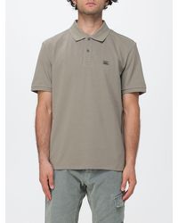C.P. Company - Short-Sleeve Stretch Cotton Polo Shirt With A Contrasting Logo - Lyst