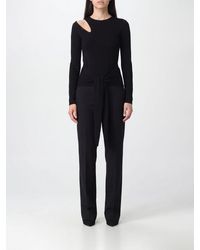 FEDERICA TOSI - Slim Fit Long-Sleeved Viscose Jumper With Cut-Out Details - Lyst