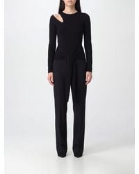 FEDERICA TOSI - Slim Fit Long-Sleeved Viscose Jumper With Cut-Out Details - Lyst