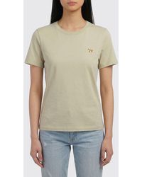 Maison Kitsuné - Maison Kitsun&Eacute Cotton T-Shirts With Logo - Lyst