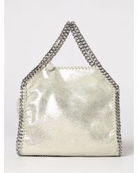 Stella McCartney - Falabella Laminated Cracked Synthetic Suede Mini Tote Bag - Lyst