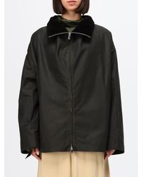 TOTEME - Short Waxed Cotton Jacket With High Neck And Zip Closure - Lyst