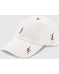 Polo Ralph Lauren - Cappello in cotone con logo all over - Lyst