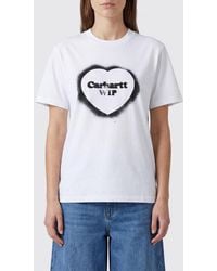 Carhartt - Short-Sleeved Cotton T-Shirt With Chest Logo Print - Lyst