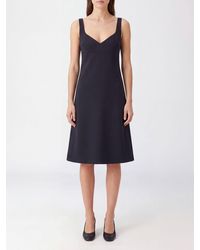 N°21 - Off-The-Shoulder A-Line Crêpe Midi Dress With V-Neck - Lyst