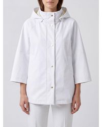 Moorer - Florida Short Windbreaker Jacket With Detachable Hood And High Neck - Lyst