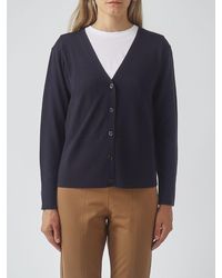 Max Mara - V-Neck Virgin Wool Cardigan With Button Closure - Lyst