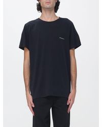 Isabel Marant - Crewneck Cotton T-Shirt With Contrast Logo And Dropped Shoulders - Lyst