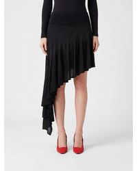 Alaïa - Asymmetric Viscose Knit Skirt - Lyst
