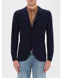 Lardini - Blazer De Botonadura Sencilla De Algodón - Lyst