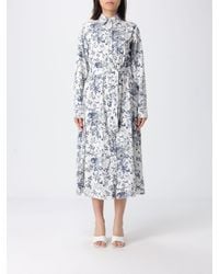 Liu Jo - Cotton Shirtdress With Floral Print - Lyst