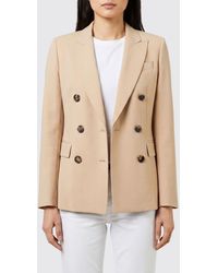 Alberto Biani - Slim Fit Double-Breasted Cady Blazer With Classic Lapels - Lyst