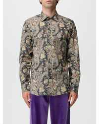 Etro - Shirt In Cotton With Paisley Print - Lyst