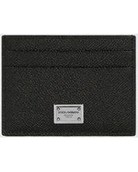 Dolce & Gabbana - Dolce &Amp Gabbana Grained Leather Credit Card Holder - Lyst