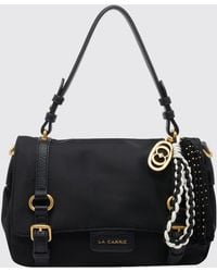 La Carrie - Atena Nylon Shoulder Bag With Leather Trim - Lyst