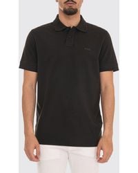 BOSS - Short-Sleeved Cotton Polo Shirt With Ribbed Collar - Lyst