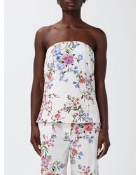 Liu Jo - Cotton Top With Floral Print - Lyst