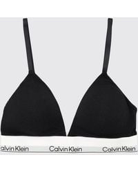 Calvin Klein - Cotton Logo Bra - Lyst