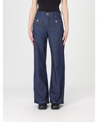 7 For All Mankind - Wide Leg Stretch Jeans - Lyst