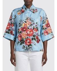 Dolce & Gabbana - Dolce &Amp Gabbana Floral Silk Shirt - Lyst