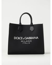 Dolce & Gabbana - Borsa in nylon e pelle con logo - Lyst
