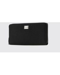 Dolce & Gabbana - Dolce &Amp Gabbana Calfskin Continental Zip Wallet With Logo - Lyst