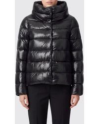 Herno - Short Quilted Ultralight Nylon Down Jacket With High Neck And Drawstring - Lyst