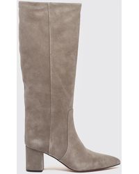 Twinset - Knee-High Suede Boots With A Medium Block Heel - Lyst