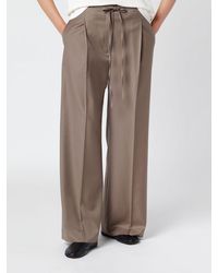 Rohe - High-Waisted Virgin Wool Palazzo Trousers With Drawstring - Lyst