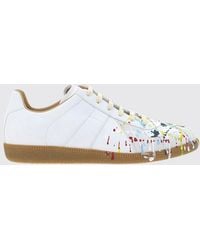 Maison Margiela - Replica Leather Sneakers With Paint Splatters - Lyst