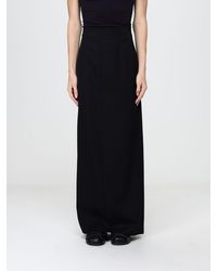 Maison Margiela - High-Waisted Wool Wide-Leg Trousers With Four Stitches - Lyst